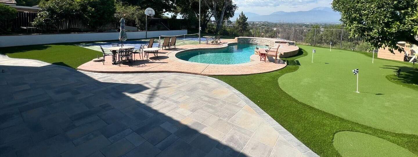 Pavers, Evergreen and Links Putt Putting Green Pomona CA Walkway & Pathway Pavers